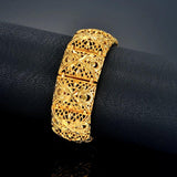 Vintage Flower Chunky Bracelet 22mm Chain Link Women's Jewelry