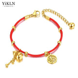 Ethnic Stainless Steel Gourd Charm Bracelet YB22021