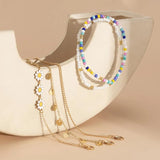 Korea Daisy Flower Beads Bracelet Set Bohemian Charm Stretch Jewelry Gift