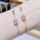 Adjustable Zircon Bracelet Plated High Bracelets Wedding Jewelry