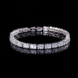 Square CZ Crystal Indian Red Bracelet for Women