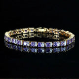 Square CZ Crystal Indian Red Bracelet for Women
