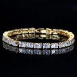 Square CZ Crystal Indian Red Bracelet for Women