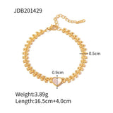 Leaf Heart Stainless Steel Bracelet for Women Shell Bracelet Party Jewelry