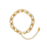 Youthway Golden Stainless Steel Metal Bracelet for Women
