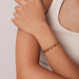 Youthway Golden Stainless Steel Metal Bracelet for Women