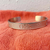 Mason Eastern Star Stainless Steel OES Bangle Bracelet