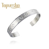 Mason Eastern Star Stainless Steel OES Bangle Bracelet