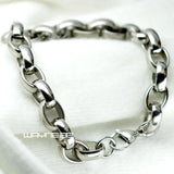 Silver Stainless Steel Link Chain Men's Bracelet B184