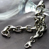 Silver Stainless Steel Link Chain Men's Bracelet B184