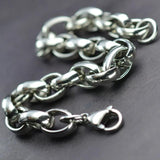 Silver Stainless Steel Link Chain Men's Bracelet B184