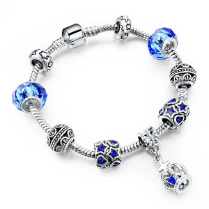 Szelam Crystal&Glass Beads Charm Bracelet For Women
