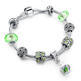 Szelam Crystal&Glass Beads Charm Bracelet For Women