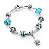 Szelam Crystal&Glass Beads Charm Bracelet For Women