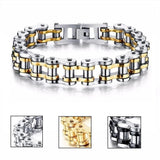Stainless Steel Biker Chain Bracelet Motorcycle Style Punk Bangles Jewelry