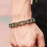 Stainless Steel Biker Chain Bracelet Motorcycle Style Punk Bangles Jewelry