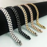 10MM Watch Chain Style Bracelet Stainless Steel Men Women Jewelry Accessory