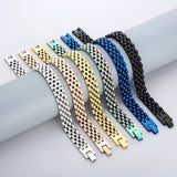 10MM Watch Chain Style Bracelet Stainless Steel Men Women Jewelry Accessory