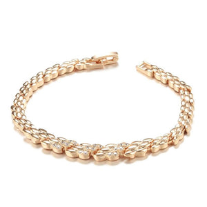 Kinel 585 Rose Bracelet Women Zircon Bride Wedding Fine Jewelry