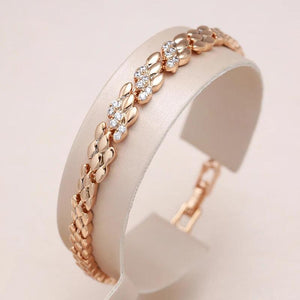 Kinel 585 Rose Bracelet Women Zircon Bride Wedding Fine Jewelry