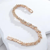 Kinel 585 Rose Bracelet Women Zircon Bride Wedding Fine Jewelry