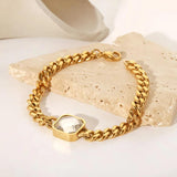 Uworld Square CZ Cuban Chain Bracelet