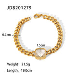 Uworld Square CZ Cuban Chain Bracelet