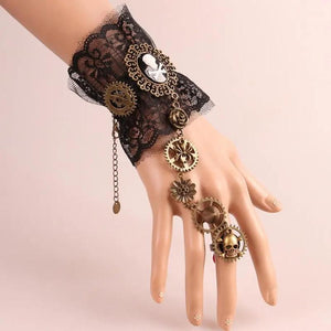 Gothic Skull/Portrait/Butterfly Lace Bracelet - Steampunk Cosplay Accessory