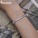 Shining Square Zircon Bracelet Platinum Plated Women's Gift Jewelry