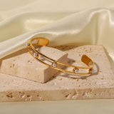 Uworld Unique Pearl Cuff Bracelet Metal Open Wrist Party Gift
