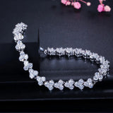CWWZircons Rome Chain Link 5A CZ Crystal Bracelet For Women CB050