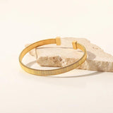 Uworld 316L Stainless Steel Bangle Bracelet Minimalist Metalic Golden 18 K Cuff
