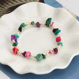 Natural Turquoises Stone Bracelet with Pearl Beads