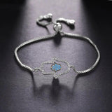 Copper Adjustable Chain Bracelet CZ Fatima Hand Charm