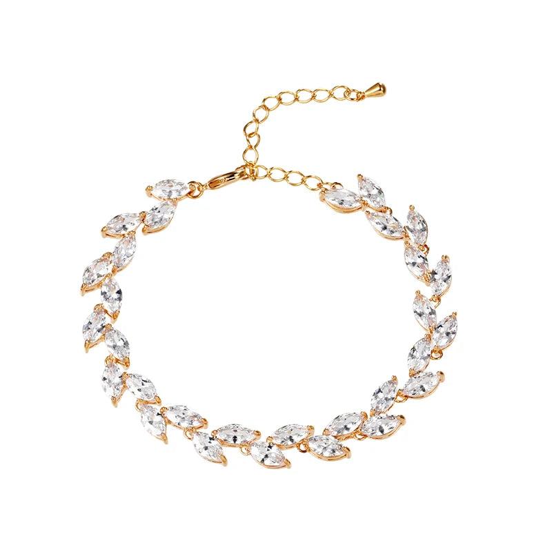Sparkly Marquise CZ Crystal Tennis Bracelet