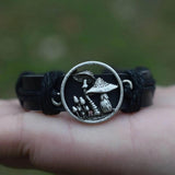 Nature Mushroom Bracelet for Camping Women Men