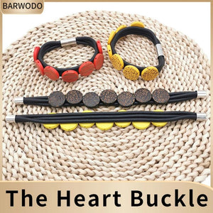 Charm Rubber Wood Gothic Bangle Bracelet