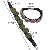 Charm Rubber Wood Gothic Bangle Bracelet