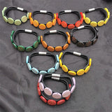 Charm Rubber Wood Gothic Bangle Bracelet