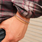 10 Pieces Stainless Steel Rope Bracelet for Women Men