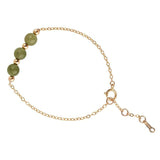 Hetian Jade Bracelet Women Round Bead Simple Lucky Jewelry Gift
