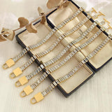 CZ Statement Lock Bracelets for Women