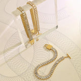 CZ Statement Lock Bracelets for Women