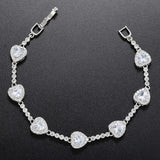 Shining Heart Zircon Bracelet - High Quality Square Shape - VL222