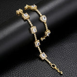 Shining Heart Zircon Bracelet - High Quality Square Shape - VL222