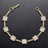 Shining Heart Zircon Bracelet - High Quality Square Shape - VL222