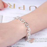 Silver Mickey Charm Bracelet Jewelry For Women