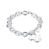 Silver Mickey Charm Bracelet Jewelry For Women