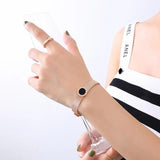 Roman Digital Charm Watchband Mesh Chain Bracelet Bangle