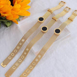 Roman Digital Charm Watchband Mesh Chain Bracelet Bangle